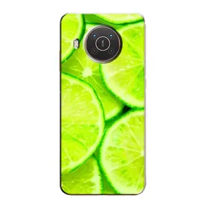 Чехол с изображением вкусной еды для Nokia X10 (Лайм)