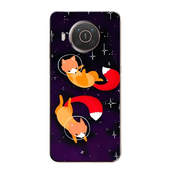 Чехол с рисунком «Лисы» для Nokia X10 Чехол с рисунком «Лисы» для Nokia X10