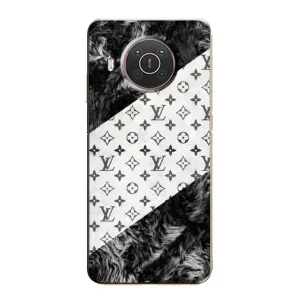 Чехол Стиль Louis Vuitton на Nokia X10 (LV на белом)