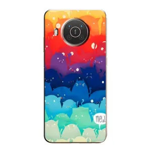 Силиконовый чехол с котиком для Nokia X10 (Mew)