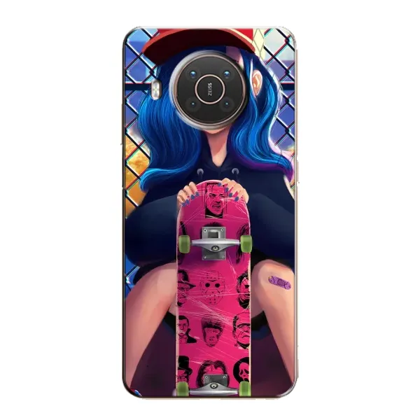 Чехол с рисунком «Модная девушка» для Nokia X10