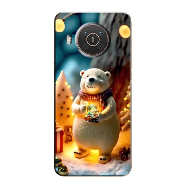 Чехол с рисунком «Новогодний ведмеженок» для Nokia X10 Чехол с рисунком «Новогодний ведмеженок» для Nokia X10