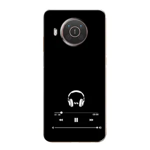 Чехол с картинками на черном фоне для Nokia X10 (Плеер)