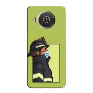 Силиконовый бампер (Работники) на Nokia X10 (Пожарник)