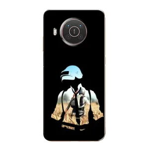 Силиконовый чехол с картинкой "Герой Pubg" на Nokia X10 (Пубг мен)