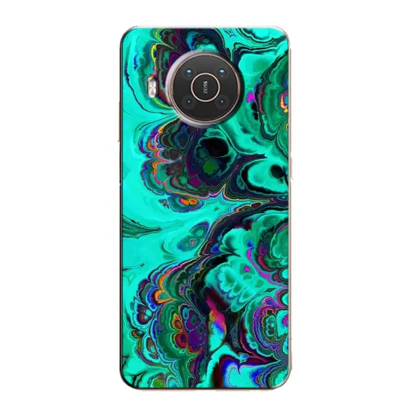 Чехол с рисунком «Салатный мрамор» для Nokia X10 Чехол с рисунком «Салатный мрамор» для Nokia X10
