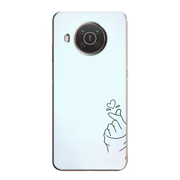 Чехол с рисунком «Сердце на голубом» для Nokia X10 Чехол с рисунком «Сердце на голубом» для Nokia X10