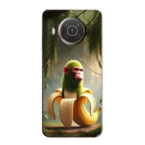 Чехол с мемами тралалело тралала для Nokia X10 (Шимпанзини бананини)