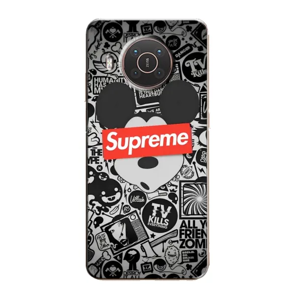 Чехол с рисунком «Supreme Маус» для Nokia X10