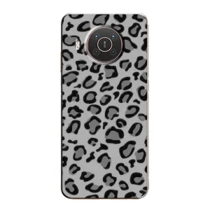 Чехол с леопардовым принтом на Nokia X10 (Темный леопрад)