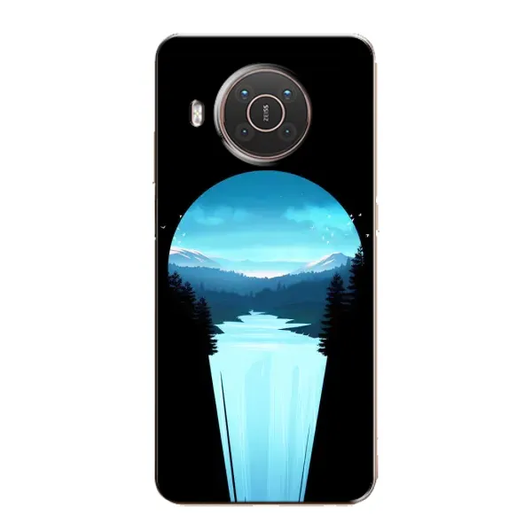 Чехол с рисунком «Синий Водопад» для Nokia X10 Чехол с рисунком «Синий Водопад» для Nokia X10