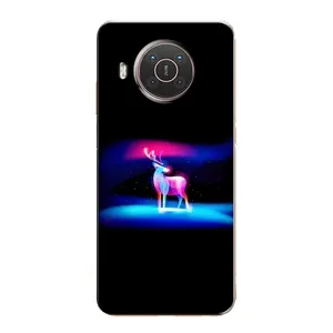 Силиконовый бампер с картинкой животных для Nokia X10 (Яркий олень)