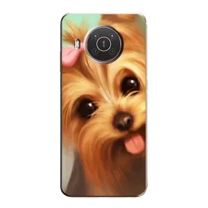 Чехол (ТПУ) Милые собачки для Nokia X10 (Йоршенский терьер)