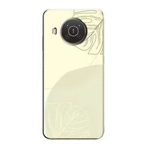 Чехол цветочный дизайн для Nokia X10 (Зелёный фон)