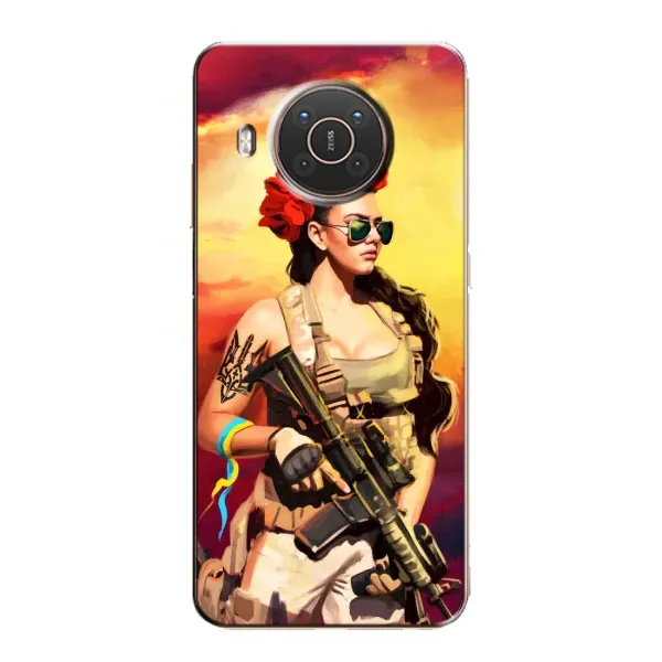 Чехол с рисунком «Женщина солдат» для Nokia X10 Чехол с рисунком «Женщина солдат» для Nokia X10
