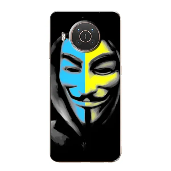 Чехол с рисунком «Анонимус патриот» для Nokia X20 Чехол с рисунком «Анонимус патриот» для Nokia X20