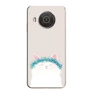 Чехол на тематику: Коты для Nokia X20 (Белый котик)