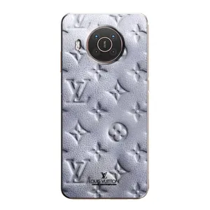 Текстурный Чехол Louis Vuitton для Нокиа X20 (Белый ЛВ)