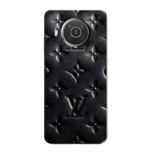 Текстурный Чехол Louis Vuitton для Нокиа X20 (Черный ЛВ)