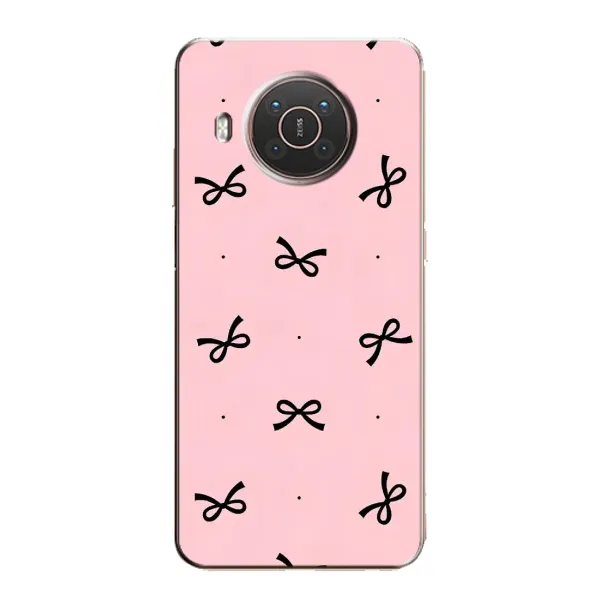 Чехол с рисунком «Черные бантики» для Nokia X20 Чехол с рисунком «Черные бантики» для Nokia X20