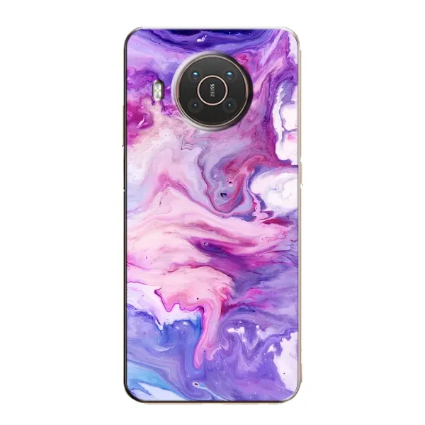Чехол с рисунком «Фиолетовый мрамор» для Nokia X20 Чехол с рисунком «Фиолетовый мрамор» для Nokia X20