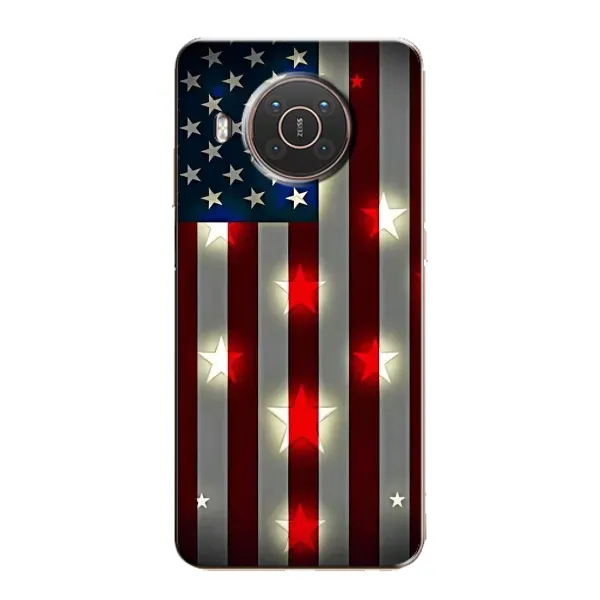 Чехол с рисунком «Флаг США 2» для Nokia X20 Чехол с рисунком «Флаг США 2» для Nokia X20