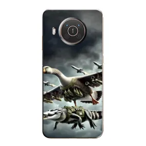 Чехол с мемами тралалело тралала для Nokia X20 (Гусини и крокодило)