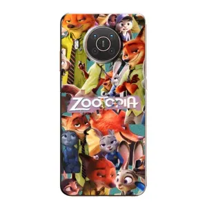 Силиконовый чехол с принтом Зоотрополіс для Nokia X20 (Коллаж героев)