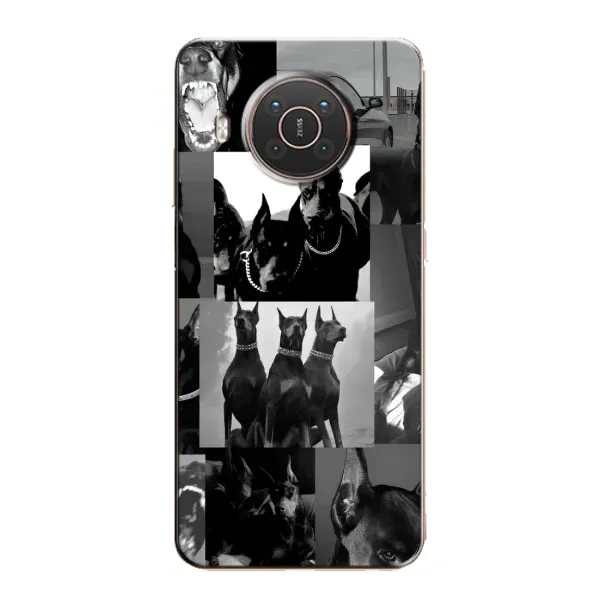 Чохол з малюнком «Колаж Доберман» для Nokia X20 Чохол з малюнком «Колаж Доберман» для Nokia X20