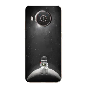 Силиконовый Чехол с принтом "Космонавты" на Nokia X20 (Космонавт романтик)