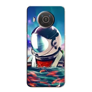 Силиконовый Чехол с принтом "Космонавты" на Nokia X20 (Космонавт в воде)