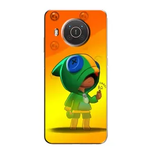 Чехол Бравл Старс для Nokia X20 (LEON в кофте)