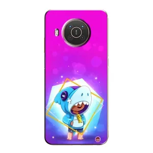 Чехол Бравл Старс для Nokia X20 (Леон в костюме Акулы)