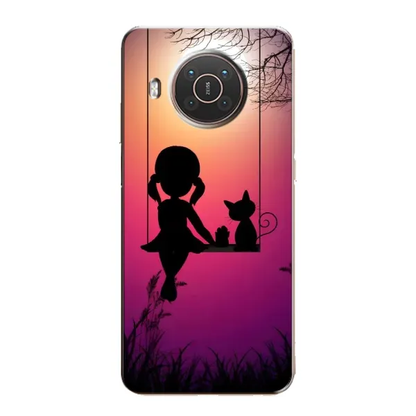 Чехол с рисунком «На качели» для Nokia X20