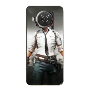 Силиконовый чехол с картинкой "Герой Pubg" на Nokia X20 (Пабг)