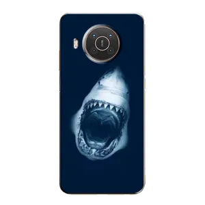 Силиконовый бампер с картинкой животных для Nokia X20 (Пасть Акулы)