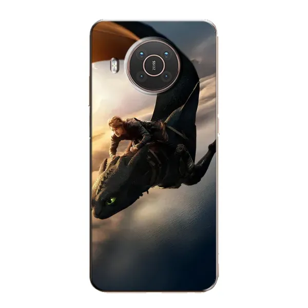 Чехол с рисунком «Полет Беззубика» для Nokia X20 Чехол с рисунком «Полет Беззубика» для Nokia X20