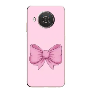 Чохол банти для Nokia X20 (Рожевий бантик)