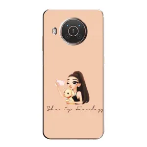 Силиконовый Чехол на Nokia X20 с картинкой Стильных Девушек (С собакой)
