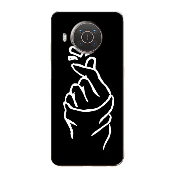 Чехол с рисунком «Сердце на черном» для Nokia X20 Чехол с рисунком «Сердце на черном» для Nokia X20