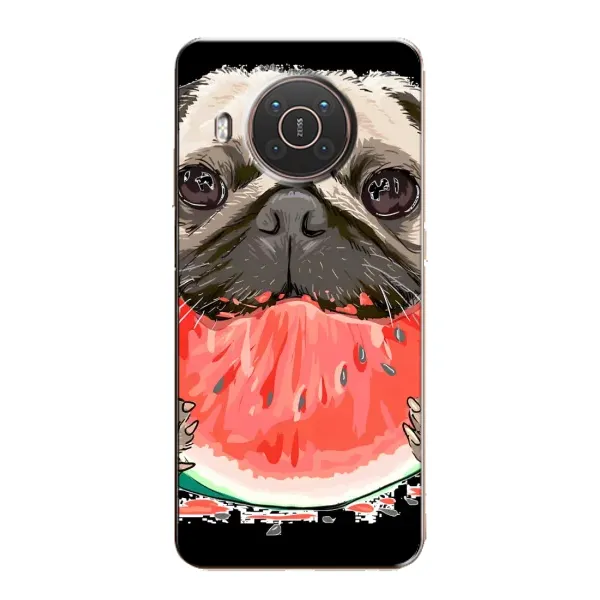 Чехол с рисунком «Смешной Мопс» для Nokia X20 Чехол с рисунком «Смешной Мопс» для Nokia X20