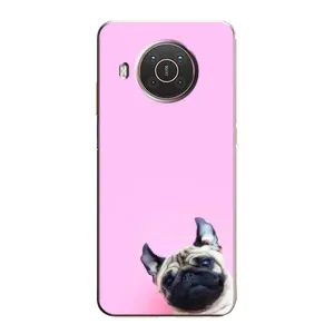 Бампер для Nokia X20 с картинкой "Песики" (Собака на розовом)