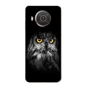 Чехлы с принтом СОВЫ для Nokia X20 (Сова на чёрном)