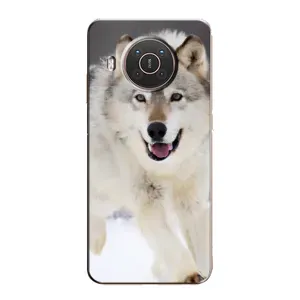 Чехол с Волком на Nokia X20 (Волк на снегу)