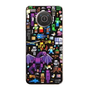 Чехол майнкрафт для Nokia X20 (Все персонажи)