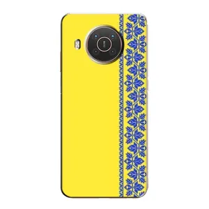 Силіконовый Чохол на Nokia X20 (Вишиванка на жовтому фоні)