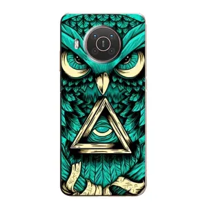 Чехлы с принтом СОВЫ для Nokia X20 (Зеленая сова)