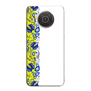 Силіконовый Чохол на Nokia X20 з картинкой Вишиванки (Жовто-біла вишиванка)