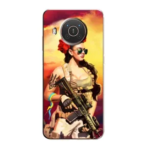 ЗСУ Чехлы (TPU) для Nokia X20 (Женщина солдат)