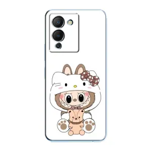 Чехол с принтом Лабубу для Infinix Note 12 (G96) (Белый Лабубу)